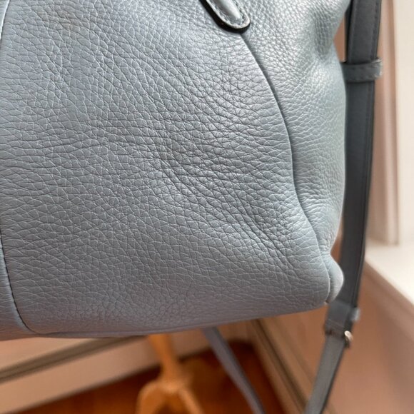 Coach Leather Small 2-way Handbag Baby Blue - Picture 3 of 12